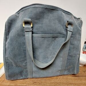 Vintage* 60s Grey Corduroy Tote Bag